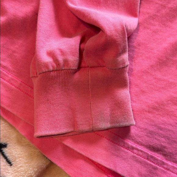 Pink Hooded Long Sleeve Pocket Tee with Dog Logo - Picture 4 of 6